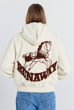 Load image into Gallery viewer, Karen Walker Rocking Horse Cropped Oversized Hoodie - Ecru/Mocha Hyde Boutique
