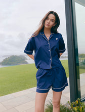 Load image into Gallery viewer, Papinelle x Karen Walker Runaway Girl Boxer PJ Set - Deep Indigo Hyde Boutique
