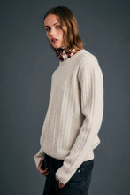 Load image into Gallery viewer, Karen Walker Classic Cable Knit Sweater - Stone
