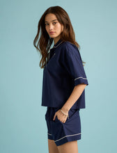 Load image into Gallery viewer, Papinelle x Karen Walker Runaway Girl Boxer PJ Set - Deep Indigo Hyde Boutique
