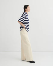 Load image into Gallery viewer, Kowtow Oversized Boxy Tee - Navy White Stripe Apparel > Women > Clothing > Tops > T-Shirts > Kowtow Kowtow

