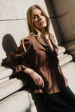 Load image into Gallery viewer, Ivy + Jack Frill Front Mid Sleeve - Chocolate Black Polka Dot Arriving Wednesday Hyde Boutique
