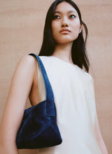 Load image into Gallery viewer, Yu Mei Bobby Bag - Blue Navy Suede Hyde Boutique
