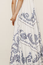 Load image into Gallery viewer, ALÉMAIS HAZEL SMOCKED EMBROIDERED MIDI DRESS (WHITE) Hyde Boutique
