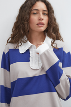 Load image into Gallery viewer, Commonplace Ocean Frill Polo - Navy/Grey/White Hyde Boutique

