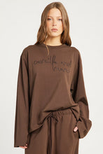Load image into Gallery viewer, Camilla and Marc Maren Emb Long Sleeve Tee - Chocolate
