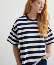 Load image into Gallery viewer, Kowtow Oversized Boxy Tee - Navy White Stripe Arriving Mid Nov
