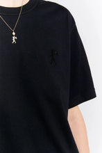 Load image into Gallery viewer, Karen Walker Embroidered Runaway Girl Classic Organic Cotton T-Shirt - Black  Hyde Boutique   
