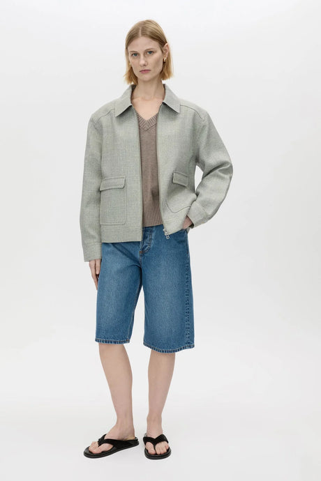 Camilla and Marc Wright Collared Jacket - Reed Green Hyde Boutique