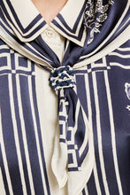 Load image into Gallery viewer, Alémais Banderra Scarf Silk Shirt - Ink Hyde Boutique

