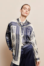 Load image into Gallery viewer, Alémais Banderra Scarf Silk Shirt - Ink Hyde Boutique
