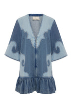 Load image into Gallery viewer, Alémais Jesse Denim Applique Mini Dress Hyde Boutique
