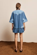 Load image into Gallery viewer, Alémais Jesse Denim Applique Mini Dress Hyde Boutique
