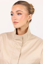 Load image into Gallery viewer, Among The Brave Landscape Funnel Neck Track Jacket - Taupe Arriving Saturday
