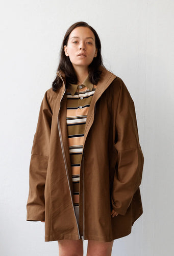 Commonplace City Twill Jackey - Coffee Hyde Boutique