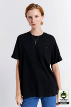 Load image into Gallery viewer, Karen Walker Embroidered Runaway Girl Classic Organic Cotton T-Shirt - Black  Hyde Boutique   
