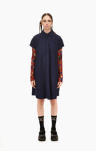 Load image into Gallery viewer, NOM*d Grid Shirtdress - Paperboy Poplin Biro

