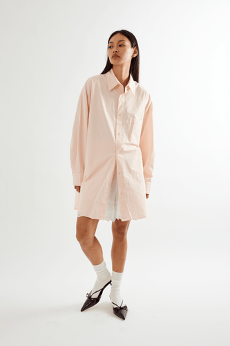 Commonplace Peachy Oversized Shirt - Baby Pink Hyde Boutique