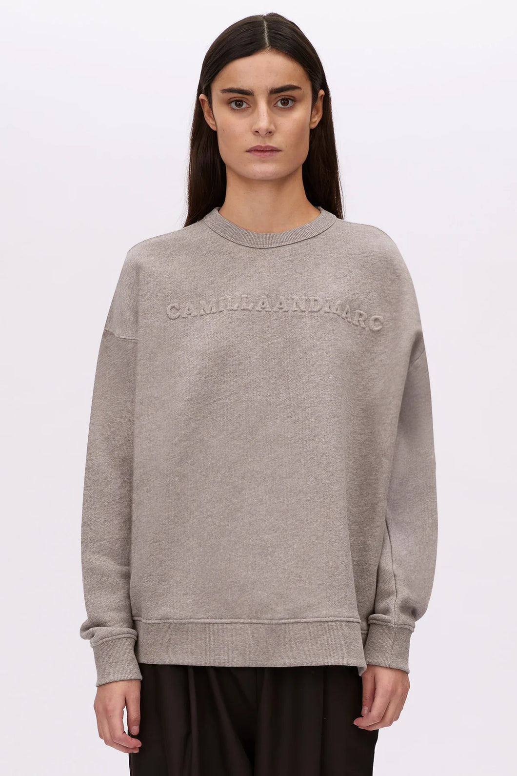 Camilla and Marc Polaris Logo Crew - Dappled Grey