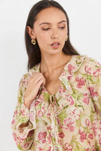 Load image into Gallery viewer, Among The Brave Bohemian Blouse - Cream Blush Floral
