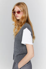 Load image into Gallery viewer, Karen Walker Mina Button Up Cashmere Vest - Charcoal Marle Hyde Boutique
