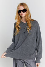 Load image into Gallery viewer, Karen Walker Collared Cashmere Sweater - Charcoal Marle Hyde Boutique
