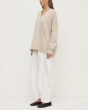 Load image into Gallery viewer, Assembly Label Alora Cashmere V Neck Knit - Tapioca Hyde Boutique
