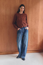 Load image into Gallery viewer, Assembly Label Carina Wool Long Sleeve Cardigan - Burnt Amber
