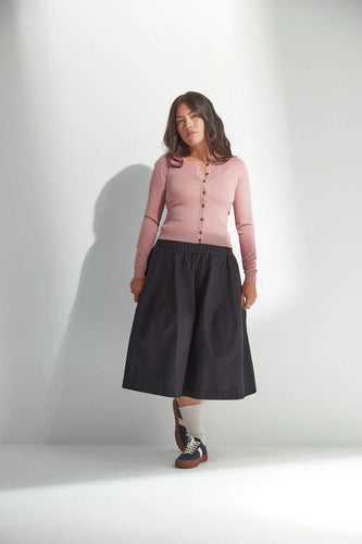 Standard Issue Merino Crop Crew Cardigan - Coral Hyde Boutique