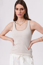 Load image into Gallery viewer, Marlow Sunset Knit Tank - Taupe Stripe  Hyde Boutique   
