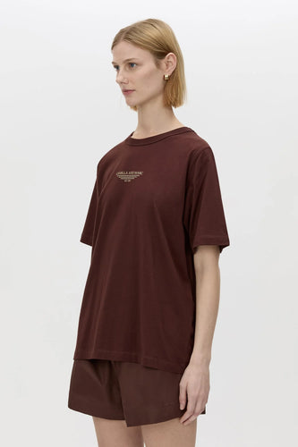 Camilla and Marc Janice Logo Tee - Chocolate Hyde Boutique