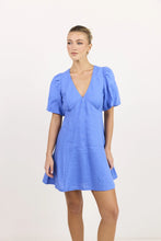Load image into Gallery viewer, Among The Brave Adelaide Linen Mini Dress - Blue Arriving This Week
