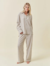 Load image into Gallery viewer, Papinelle x Karen Walker Seersucker Stripe Full Length PJ Set - Nutria  Hyde Boutique   
