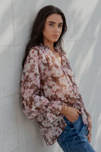 Load image into Gallery viewer, Among The Brave Odyssey Top - Blush Choc Floral Apparel > Women > Clothing > Tops > Blouses > Printed Blouses > Stories Be Told Hyde Boutique
