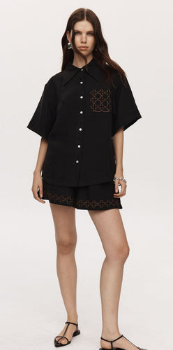 Marle Tegan Shirt - Black  Hyde Boutique   