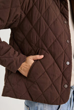 Load image into Gallery viewer, Among The Brave Absolute Soft Collared Quilted Jacket - Chocolate Arriving Saturday Hyde Boutique
