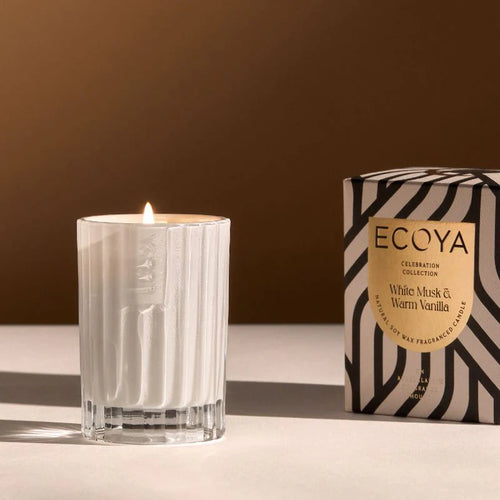 Ecoya Celebration Candle Mini - White Musk & Warm Vanilla Candle Ecoya
