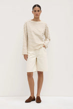 Load image into Gallery viewer, Assembly Label Bonne Long Sleeve Tee - White/Tan Hyde Boutique
