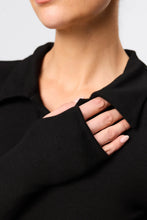 Load image into Gallery viewer, Mossman Florence Polo - Black Apparel > Women > Clothing > Tops > Long Sleeve Tops > Polo Tops > Mossman Hyde Boutique
