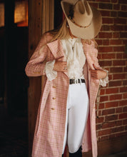 Load image into Gallery viewer, Jordan Elli Brentwood Trench Coat - Pink Check Hyde Boutique
