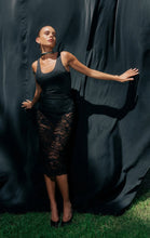 Load image into Gallery viewer, Mossman Laced In Love Pencil Skirt - Black Apparel &gt; Women &gt; Clothing &gt; Skirts &gt; Pencil Skirts &gt; Mossman Hyde Boutique
