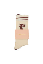 Load image into Gallery viewer, Karen Walker Runaway Girl Socks 2 Pack - Cream/Mahogany Hyde Boutique
