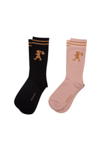 Load image into Gallery viewer, Karen Walker Runaway Girl Socks 2 Pack - Black/Pink Hyde Boutique
