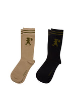 Load image into Gallery viewer, Karen Walker Runaway Girl Socks 2 Pack - Black/Sesame Hyde Boutique
