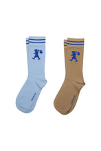 Load image into Gallery viewer, Karen Walker Runaway Girl Socks 2 Pack - Sky Blue/Sesame Hyde Boutique
