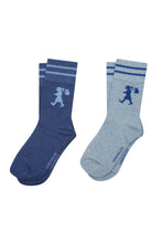 Load image into Gallery viewer, Karen Walker Runaway Girl Socks 2 Pack - Blue/Light Blue
