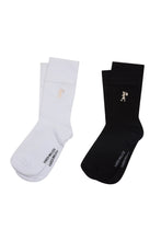 Load image into Gallery viewer, Karen Walker Runaway Girl Socks 2 Pack - Black/White
