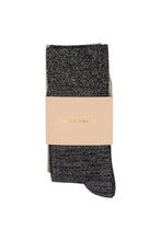 Load image into Gallery viewer, Karen Walker Runaway Girl Socks 2 Pack - Natural Silver/Black Silver
