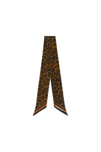 Load image into Gallery viewer, Karen Walker Leopard Silk Twilly - Tan Hyde Boutique

