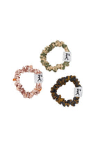 Load image into Gallery viewer, Karen Walker Silk Scrunchie 3pc Set - Pink/Olive/Tan Arriving Soon Hyde Boutique
